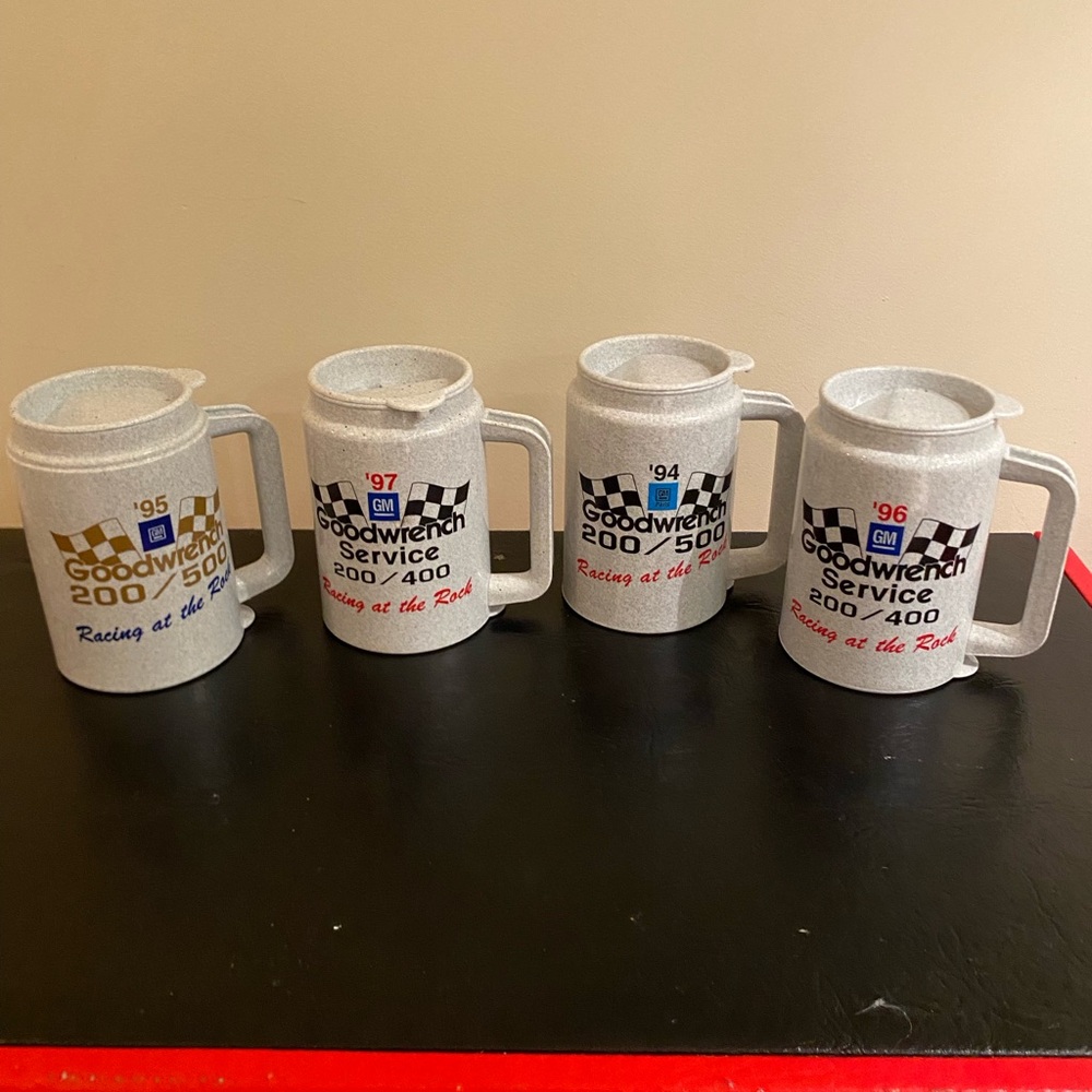 Set of Vintage Racing Mugs Nascar 94, 95, 96 and 97